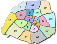 ville de paris plan des arrondissements